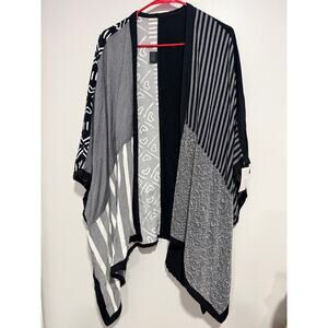 NWT Dairi Open Cape Cardigan Jacket Abstract Art Deco OSFM